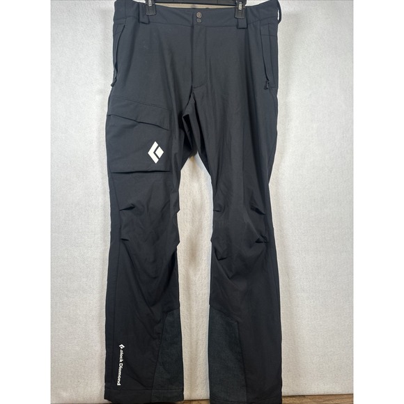 Black Diamond Dawn Patrol Pants Black Mens L Recco Avalanche Rescue System - Picture 1 of 13